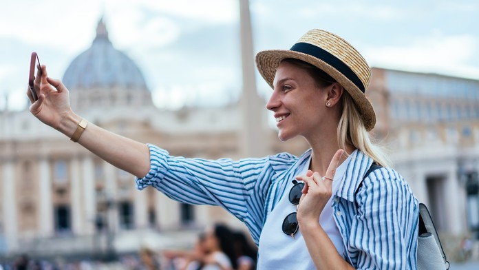 Selfie na dovolenke.