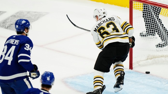 Útočník Bostonu Bruins Brad Marchand.
