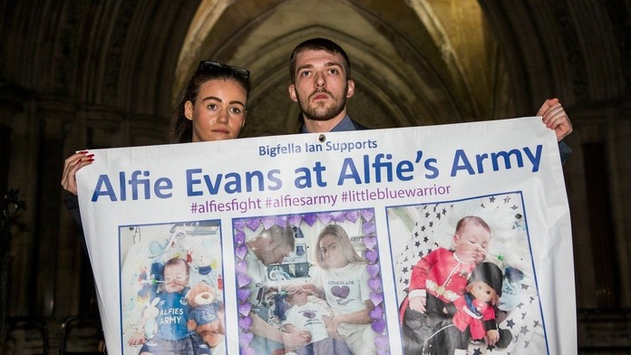 Rodičia Alfieho Evansa