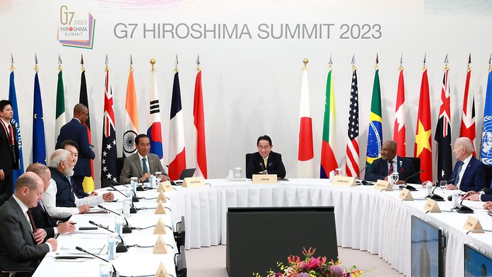 Na snímke je summit G7