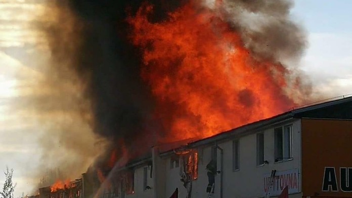 Požiar ubytovne v Plzni