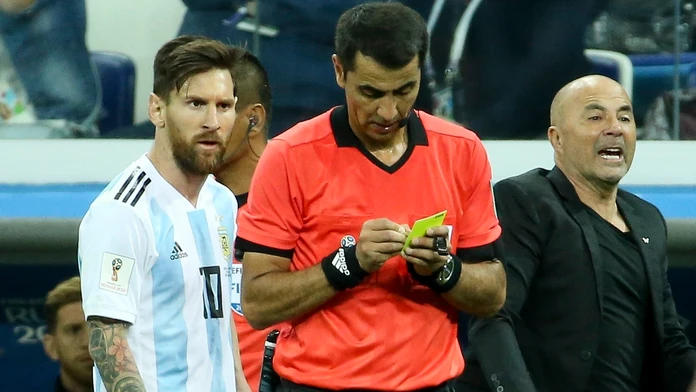 Lionel Messi a Jorge Sampaoli.