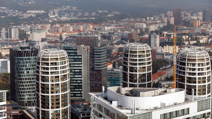 Výhľad z prvého slovenského mrakodrapu Eurovea Tower