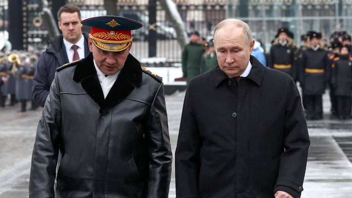 Ruský prezident Vladimir Putin a ruský minister obrany Sergej Šojgu.