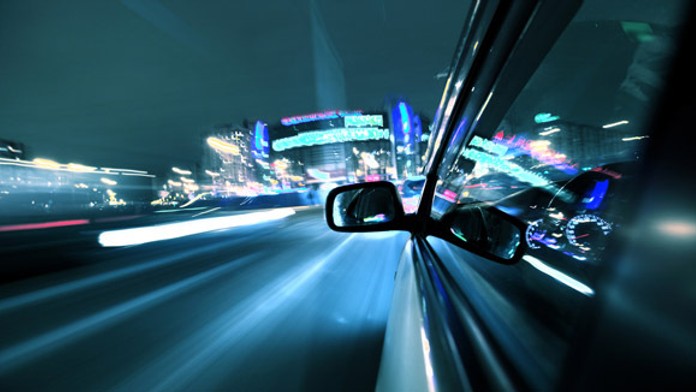 Rýchla jazda v aute