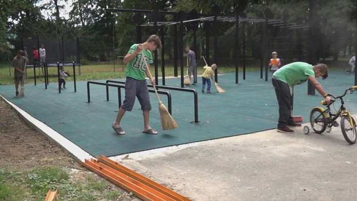 Workoutové ihrisko v ilavskom detskom domove.