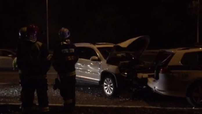 Nehoda policajtov v Bratislave.