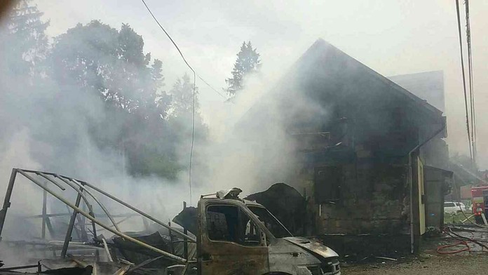 Požiar domu v Ždiari.