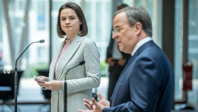 Líderka bieloruskej opozície Sviatlana Cichanovská.