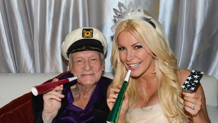 Hugh Hefner s manželkou Crystal Harris