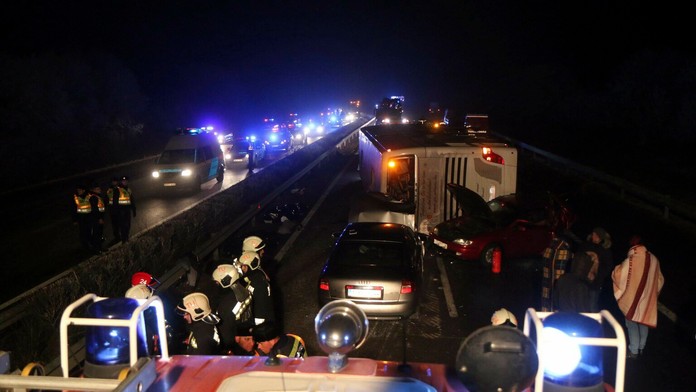 Nehoda na diaľnici v Maďarsku.