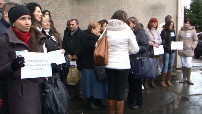 Protestujúce zdravotné sestry