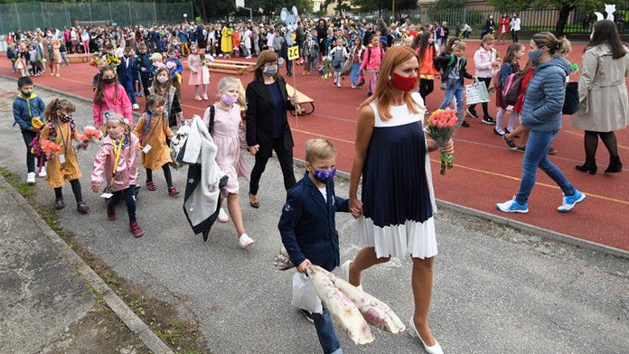 Otvorenie nového školského roka na Základnej škole Hroncova 23 v Košiciach.