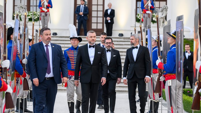 Peter Pellegrini počas slávnostnej recepcie na Bratislavskom hrade.