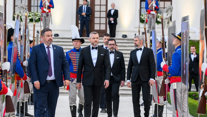 Peter Pellegrini počas slávnostnej recepcie na Bratislavskom hrade.
