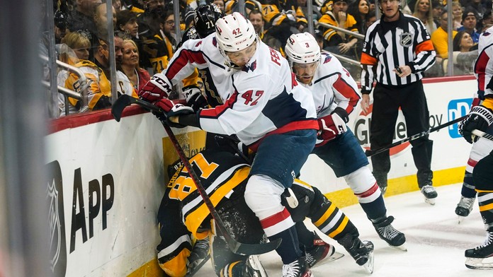 Martin Feherváry v zápase Washington - Pittsburgh