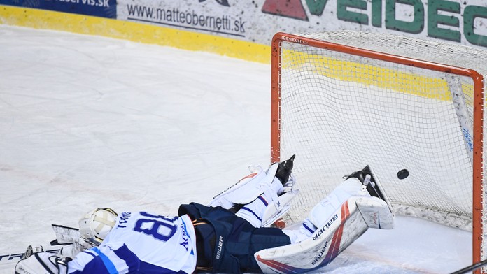 Z prvého štvrťfinálového zápasu Trenčín - Poprad.