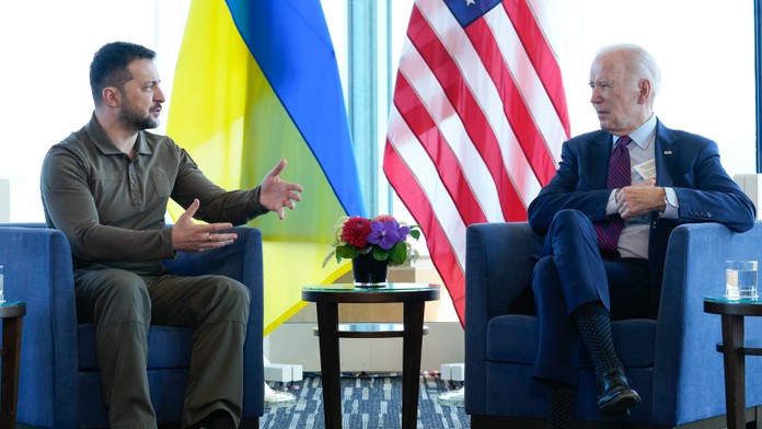 Volodymyr Zelenskyj a Joe Biden