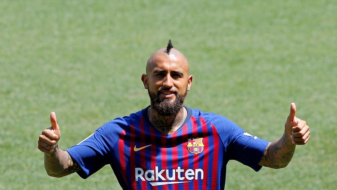 Nová posila FC Barcelona Arturo Vidal.
