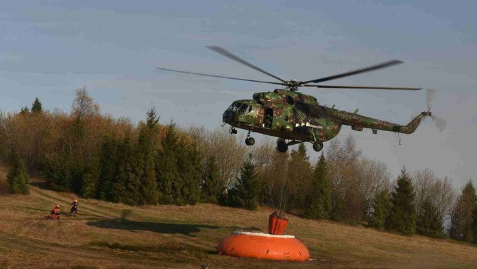 Požiar lesa v Levočských vrchoch