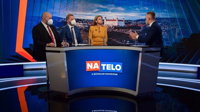 P. Pčolinský, J. Krúpa, M. Beňová v Na telo.