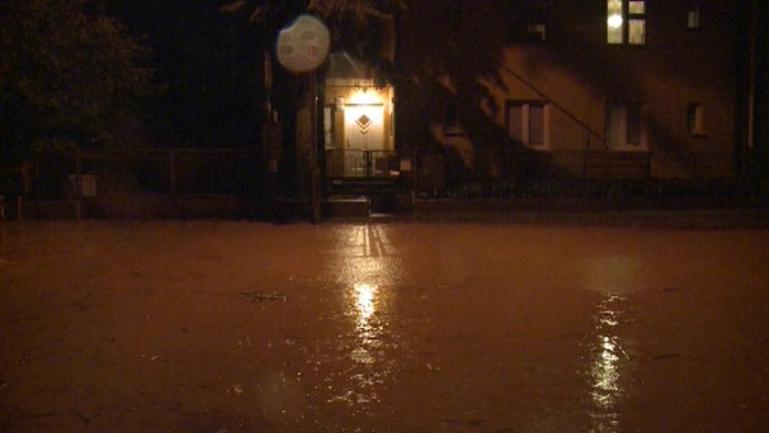 Záplavy v Kežmarku.