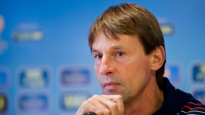 František straka na tlačovej konferencii pred stretnutím Európskej Ligy Slovan Bratislava - SSC Neapol.