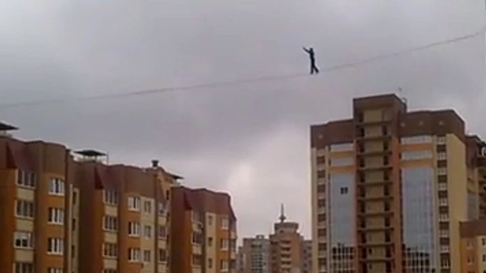 Mladík na lane vo Voroneži.