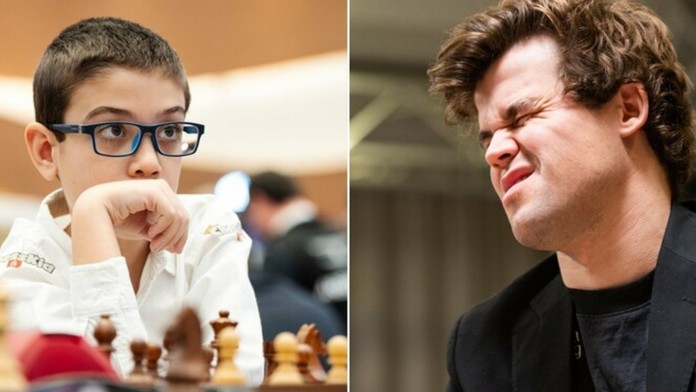 Faustino Oro a Magnus Carlsen