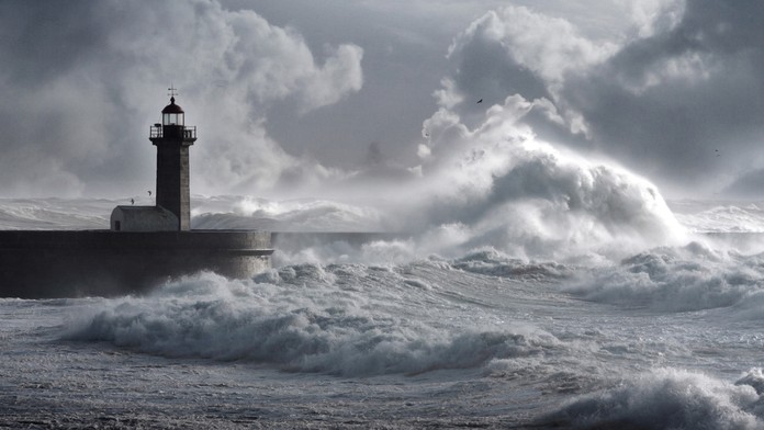 Maják v Portugalsku - ilustračná snímka.