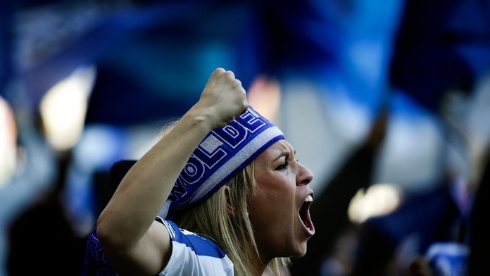 Fanúšička Espanyolu.