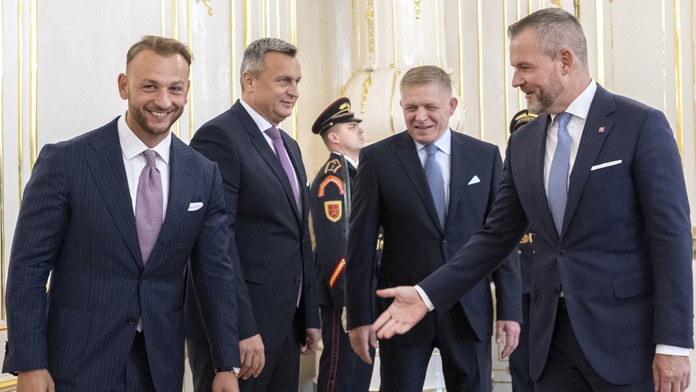 Peter Pellegrini, Robert Fico, Andrej Danko a Matúš Šutaj-Eštok.
