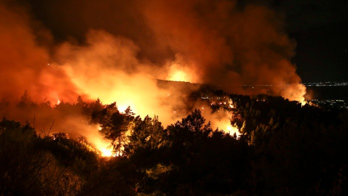 Požiar v Grécku.