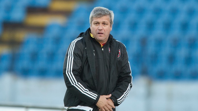 Ivan Hucko počas duelu na pôde Slovana Bratislava.