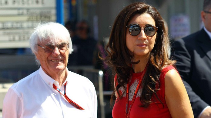 Bernie Ecclestone s manželkou Fabianou.