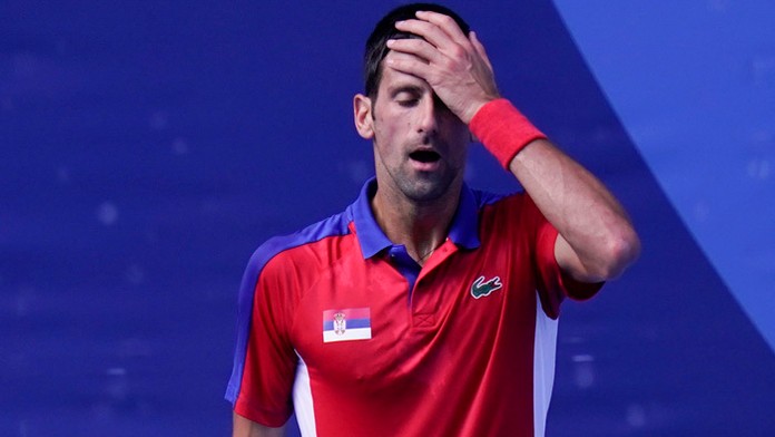 Reakcia Novaka Djokoviča po prehre o olympijský bronz.