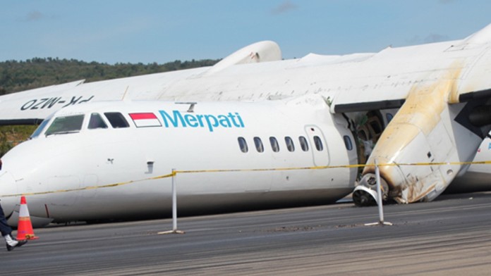 Havarované lietadlo v Indonézii