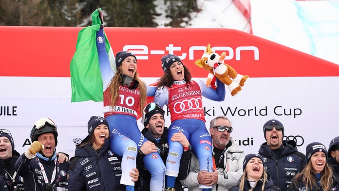 Federica Brignonenová s kolegyňou Sofiou Goggiovou