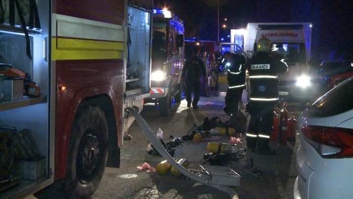 Požiar bytovky v Košiciach.