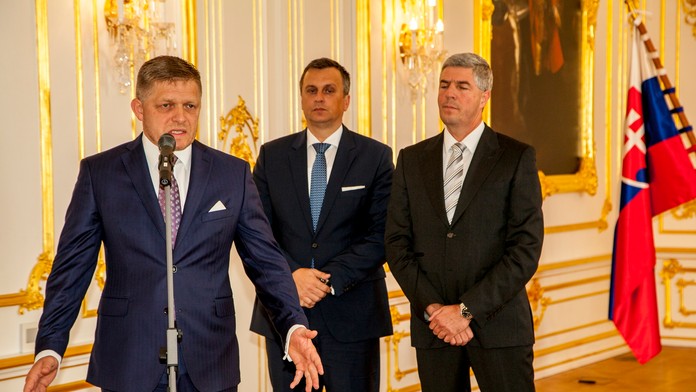 Robert Fico reční po podpise novej Koaličnej dohody na Bratislavskom hrade. 
