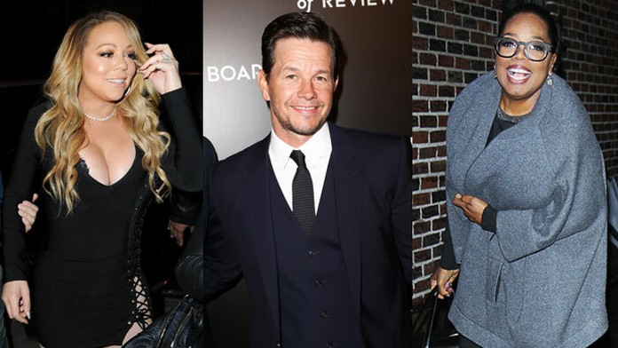 Mariah Carey, Mark Wahlberg, Oprah Winfrey