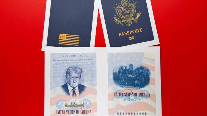 Trump na špeciálnej edícii pasov.