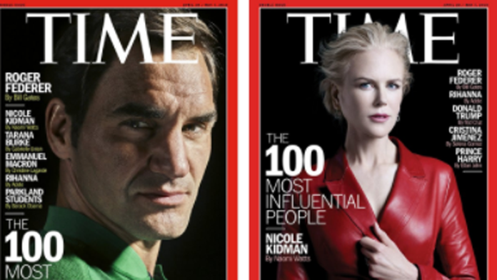 Titulky strán magazínu s ľuďmi zo zoznamu.