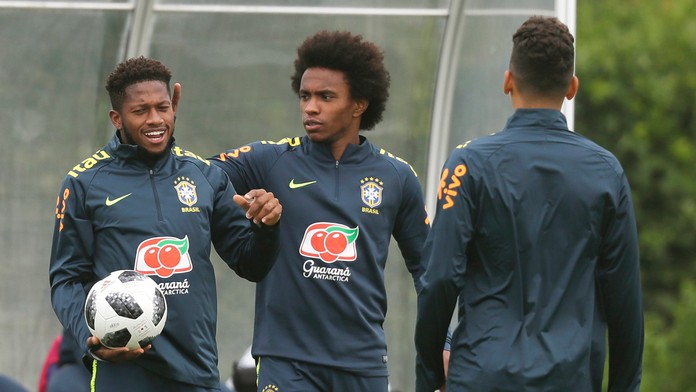 Brazílčan Fred počas prípravy na MS 2018.