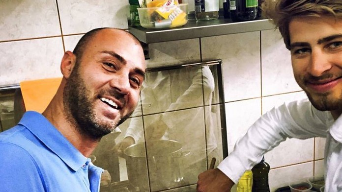 Peter Sagan a kuchár Andrea.