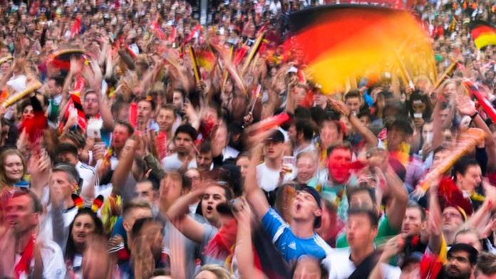 Nemeckí fanúšikovia.