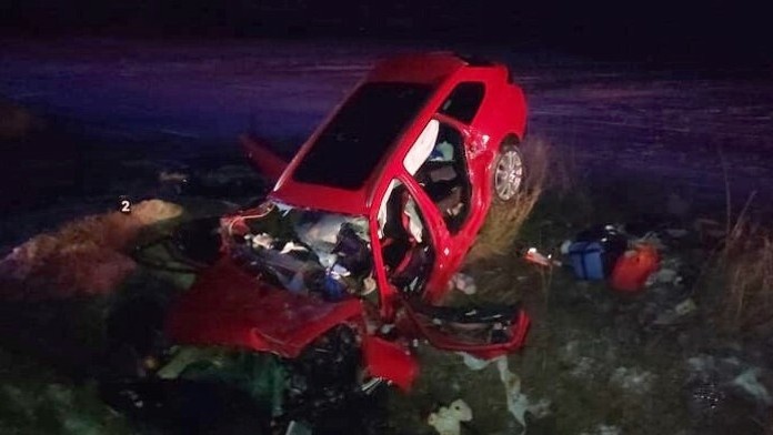 Havarované auto pri Sobranciach.