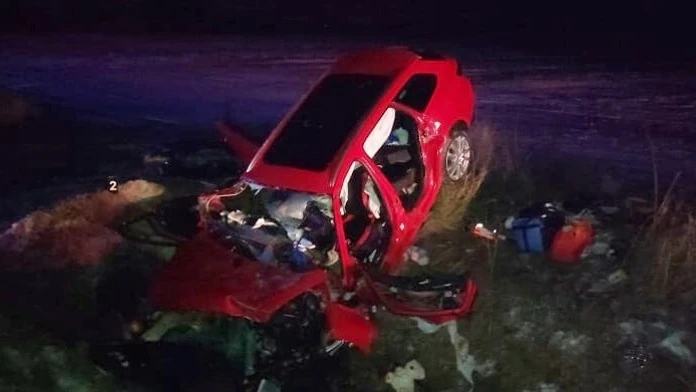 Havarované auto pri Sobranciach.