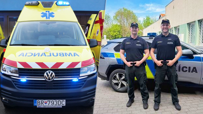 Bábätko v aute náhle prestalo dýchať. Policajti z Nových Zámkov zasiahli v poslednej chvíli