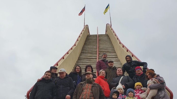 Sovietsku zástavu vymenili za ukrajinskú na počesť maršála Malinovského